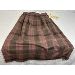 VINTAGE NWT! New Diane Von Furstenberg 12 Womens Long Pleated Plaid A-LINE Skirt